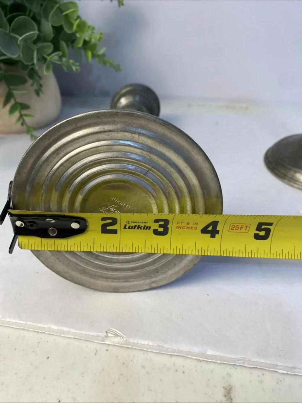 Leonard Genuine Pewter Candle Stick Holders, Weighted, Vintage, Made in Bolivia